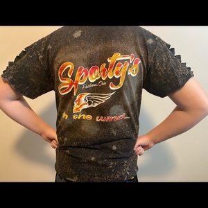 Distressed bleached T-shirt